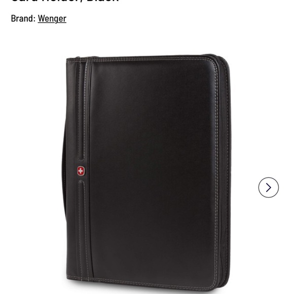 Wenger Black Leather Portfolio - Picture 1 of 5